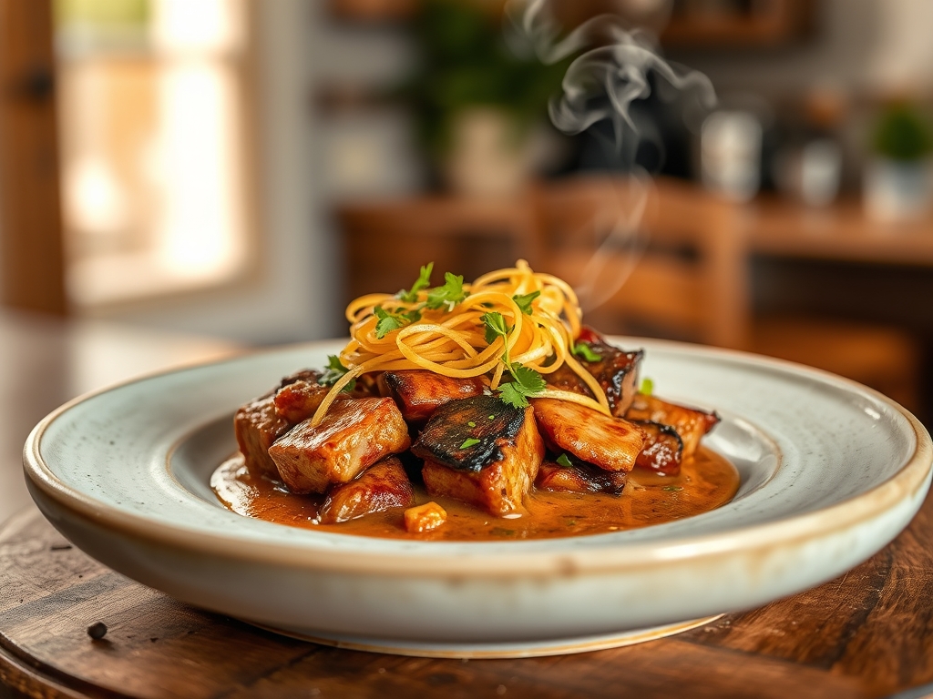 Lasaña de rabo de toro pro