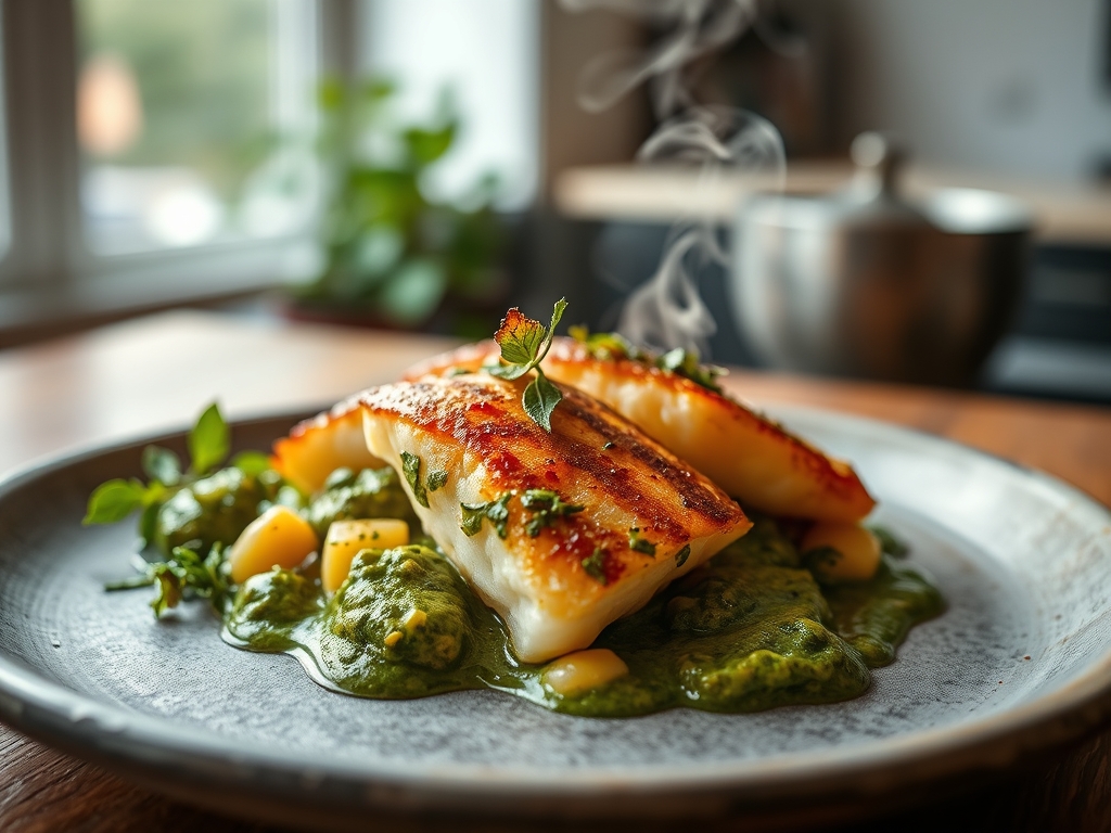 Merluza en salsa verde de gala