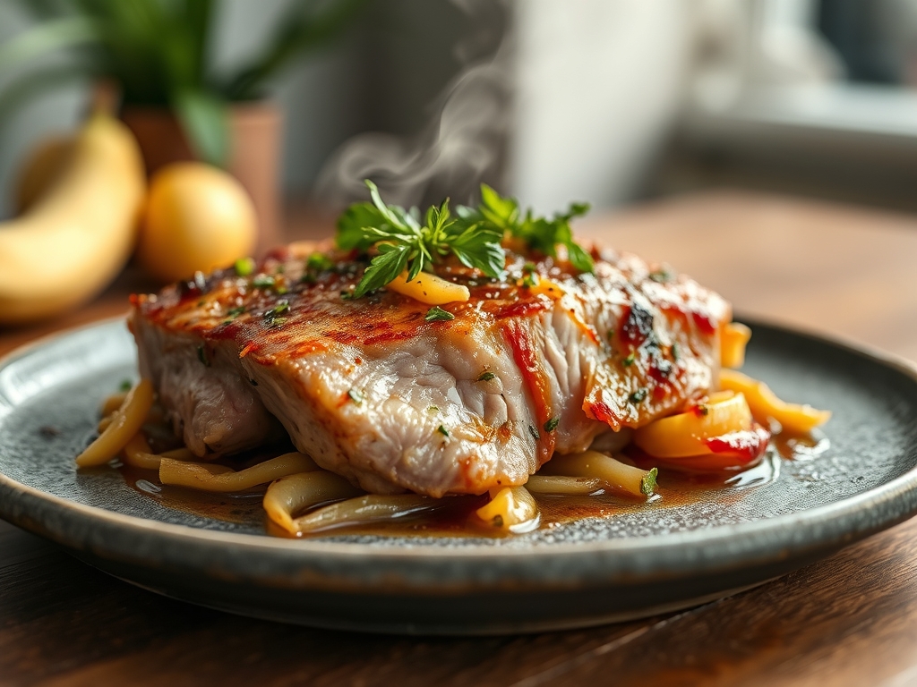 Lomo de cerdo con piña al horno pro
