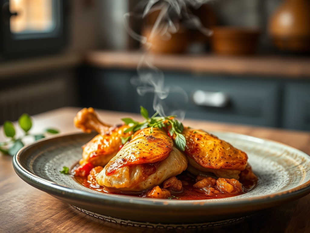 Pollo al chilindrón aragonés