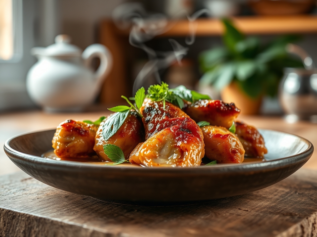 Pollo al estilo teriyaki artesano