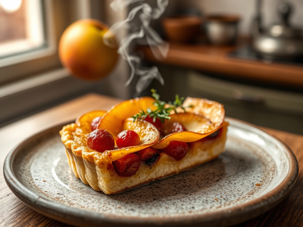 Tarta de moras y manzana rústica