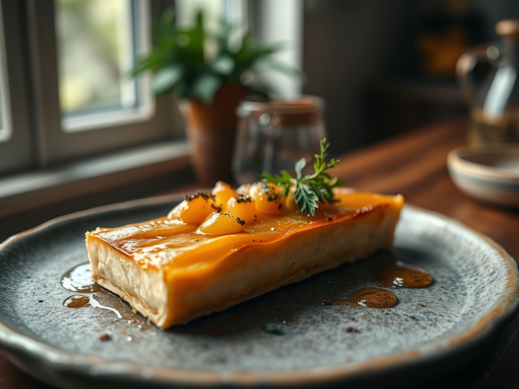 Tarta de plátano y caramelo salado